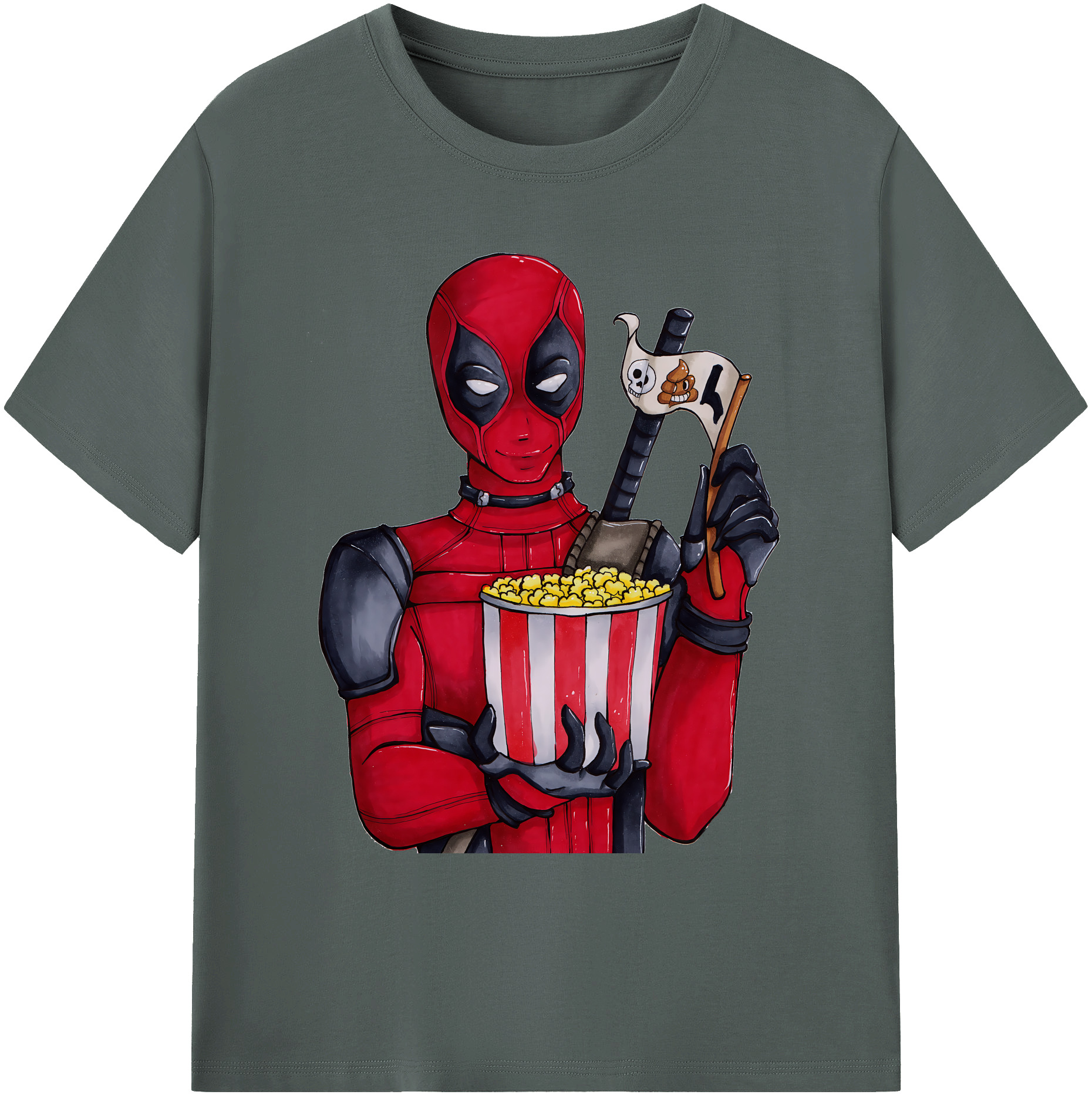 （画像用） Deadpool デッドプール 綿100％ メンズ半袖Tシャツ｜肌触りやわらか＆通気性